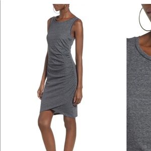 Leith NWT Rouched Body-con Tank Dress Large (Blue)